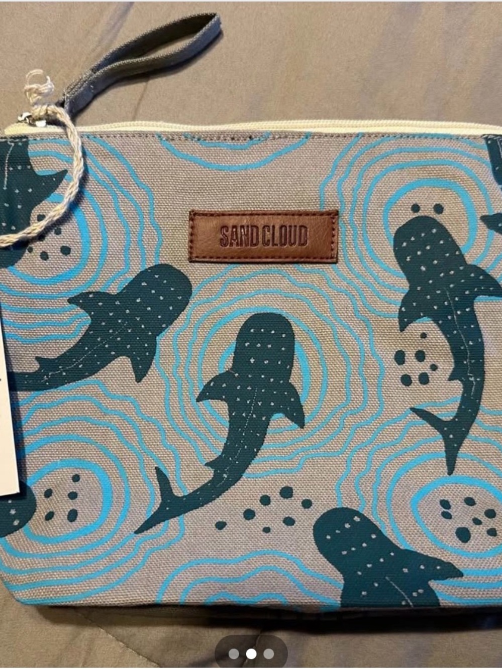 Sand Cloud Shark Ripples Zipper Pouch - Picture 3 of 3